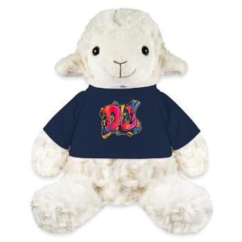 DJ Graffiti Style Design Coloré - Mouton en peluche Annika MiniFeet® - bleu marine - Devant