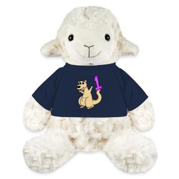 1 Year Old - School Enrollment - Kangaroo Motif - Number 1 - MiniFeet® Sheep Annika - french navy - Front