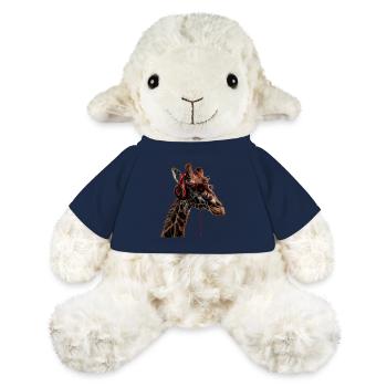 Girafe motif animal animal amoureux des écouteurs Art - Mouton en peluche Annika MiniFeet® - bleu marine - Devant