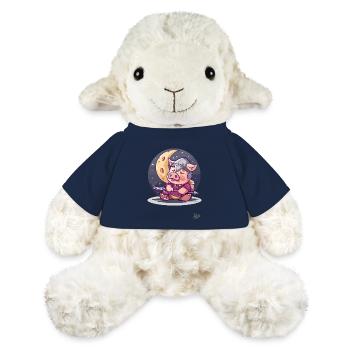 Süßes Wikinger-SChwein schläft, Mond und Sterne - MiniFeet® Schaf Annika - French Navy - Vorne
