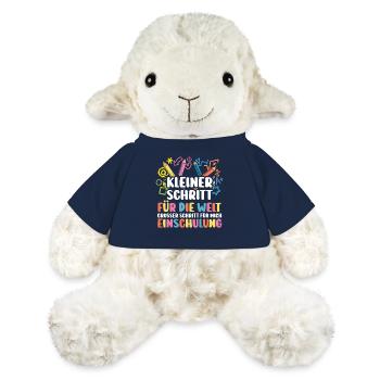 Erste Klasse Grundschule Schulbeginn Geschenk - MiniFeet® Schaf Annika - French Navy - Vorne