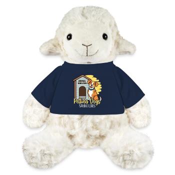 Refuge pour animaux Caresser des chiens Sauver des vies Amoureux des chiens - Mouton en peluche Annika MiniFeet® - bleu marine - Devant