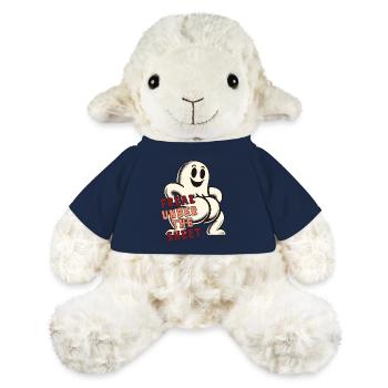 Freak dans la feuille drôle de conception fantôme - Mouton en peluche Annika MiniFeet® - bleu marine - Devant