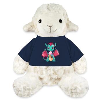 Dino Drache Drachen Eiswaffel Eis naschen Kinder - MiniFeet® Schaf Annika - French Navy - Vorne
