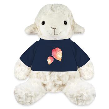 Herbst-Aquarell-Blätter Feuilles d’aquarelle d’automne - Mouton en peluche Annika MiniFeet® - bleu marine - Devant