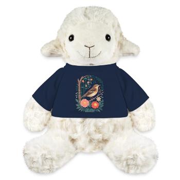 Cottagecore Forest Bird with Flowers and Twigs - MiniFeet® Sheep Annika - french navy - Front