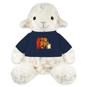 Kanji Japonais Ninja Oni Démon Samouraï - Mouton en peluche Annika MiniFeet® - bleu marine - Devant
