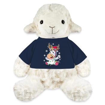 Funny Unicorn Christmas Reindeer Holiday Gift - MiniFeet® Schaf Annika - French Navy - Vorne