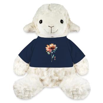 Watercolor Flower with Japanese Text Watercolor - MiniFeet® Sheep Annika - french navy - Front