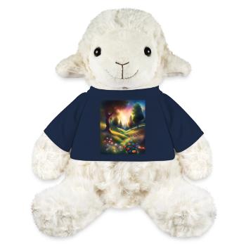 Wunderbares Waldgrafikdesign - MiniFeet® Schaf Annika - French Navy - Vorne