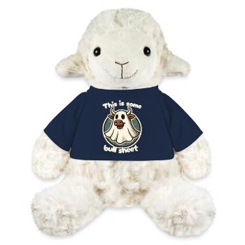 Halloween vache humour design - Mouton en peluche Annika MiniFeet® - bleu marine - Devant