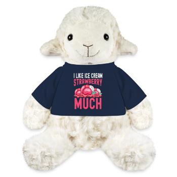 Eisbecher Ich mag Erdbeere viel Sahne - MiniFeet® Schaf Annika - French Navy - Vorne