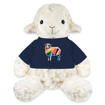 Bunte Geometrische Bauernhof Tiergrafik Schaf - MiniFeet® Schaf Annika - French Navy - Vorne