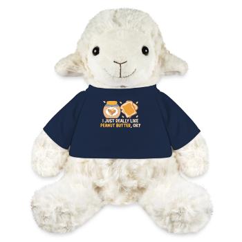 J’aime juste le beurre de cacahuète, d’accord ? Humoristique - Mouton en peluche Annika MiniFeet® - bleu marine - Devant