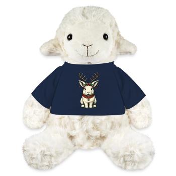 Lapin de Noël avec bois et cloches - Mouton en peluche Annika MiniFeet® - bleu marine - Devant