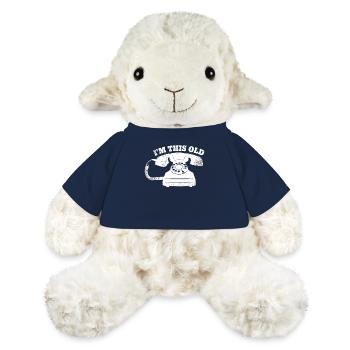 Je suis si vieux téléphone Rétro Nostalgie Humour - Mouton en peluche Annika MiniFeet® - bleu marine - Devant