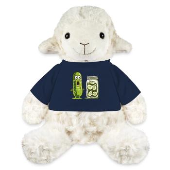 Drôle de concombre s’émerveille devant les parents marinés - Mouton en peluche Annika MiniFeet® - bleu marine - Devant