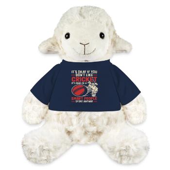 Joueur de cricket Drôle de dicton Sports - Mouton en peluche Annika MiniFeet® - bleu marine - Devant