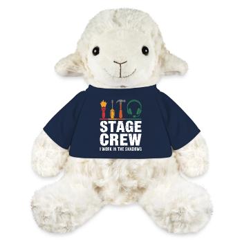 Équipe de scène Je travaille dans l’ombre Coulisses Humour - Mouton en peluche Annika MiniFeet® - bleu marine - Devant