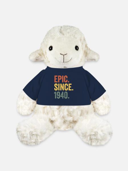 Épique Depuis 1940 Année de naissance Anniversaire - Mouton en peluche Annika MiniFeet® - bleu marine