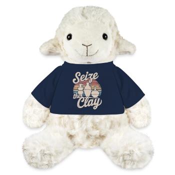 Seize the Clay Funny Pottery Pun for Ceramic Lover - MiniFeet® Sheep Annika - french navy - Front