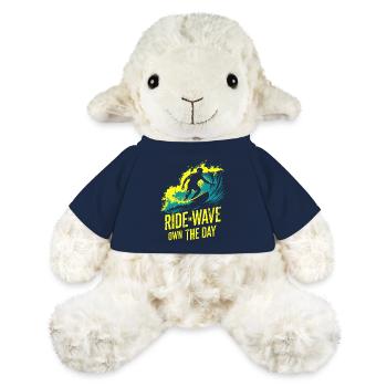 Surfer Ride the Wave – Own the Day Spruch - MiniFeet® Schaf Annika - French Navy - Vorne