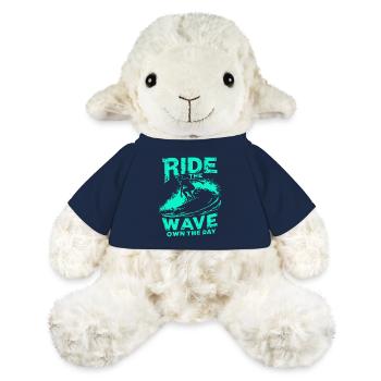 Surfer Ride the Wave – Own the Day Spruch - MiniFeet® Schaf Annika - French Navy - Vorne