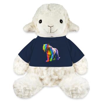 Farbspritzer Tiger mit Lebendigen Farben und - MiniFeet® Schaf Annika - French Navy - Vorne
