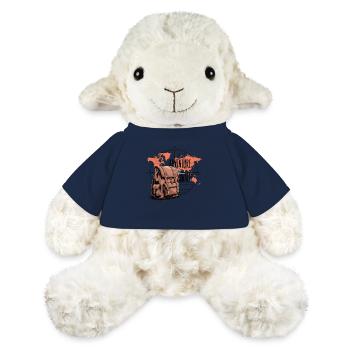 L’aventure vous attend – Boussole et sac à dos - Mouton en peluche Annika MiniFeet® - bleu marine - Devant