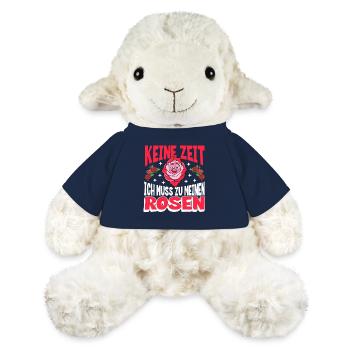 Drôle de jardinier de roses disant conception pour fan de fleurs - Mouton en peluche Annika MiniFeet® - bleu marine - Devant