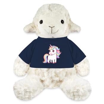 Licorne de dessin animé animalier - Mouton en peluche Annika MiniFeet® - bleu marine - Devant