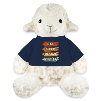 Architecte - Mouton en peluche Annika MiniFeet® - bleu marine - Devant