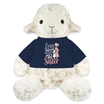 Frères et sœurs autistes - Mouton en peluche Annika MiniFeet® - bleu marine - Devant