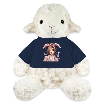 Joyeuses Pâques Fille avec des oreilles de lapin - Mouton en peluche Annika MiniFeet® - bleu marine - Devant