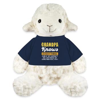 Papi sait tout et invente vite - Mouton en peluche Annika MiniFeet® - bleu marine - Devant