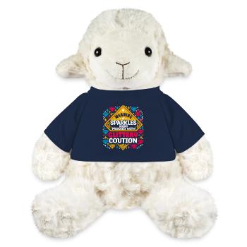 L’artiste de peinture au diamant fait briller Ahed avec - Mouton en peluche Annika MiniFeet® - bleu marine - Devant