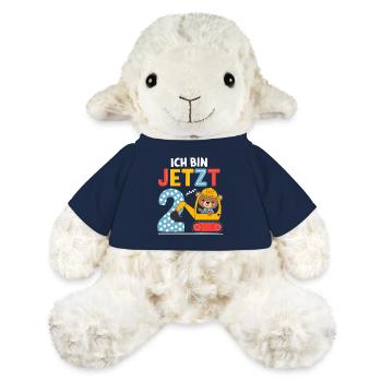 J’ai maintenant 2 ans Bagger Bear 2ème anniversaire - Mouton en peluche Annika MiniFeet® - bleu marine - Devant