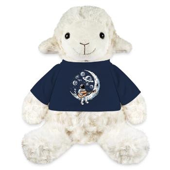 Astronaute jouant de la guitare - Mouton en peluche Annika MiniFeet® - bleu marine - Devant