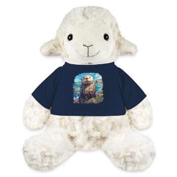 Loutre de mer - Mouton en peluche Annika MiniFeet® - bleu marine - Devant