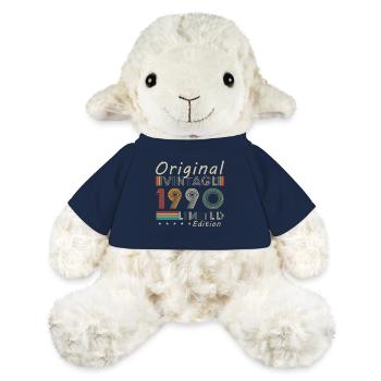 1990 Vintage Retro Birthday Gift - MiniFeet® Sheep Annika - french navy - Front