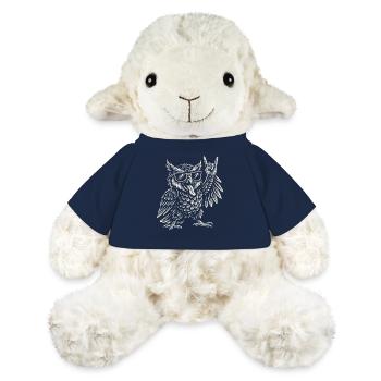 Rockmusik Eule Lustig Heavy Metal Retro Vibes - MiniFeet® Schaf Annika - French Navy - Vorne
