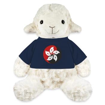 Hong Kong Bauhinia Flag Yin Yang symbol V2 - MiniFeet® Sheep Annika - french navy - Front