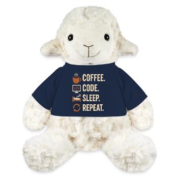 Geek Coder Routine – Coffee, Code, Sleep, More - MiniFeet® Sheep Annika - french navy - Front