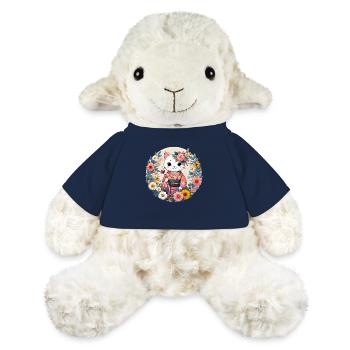 Kimono Katze mit Blumen - MiniFeet® Schaf Annika - French Navy - Vorne