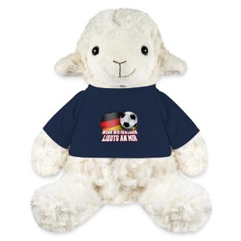 Si nous gagnons, c’est moi – Maillot de football - Mouton en peluche Annika MiniFeet® - bleu marine - Devant