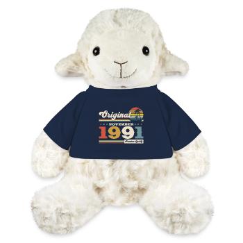 33e anniversaire Voiture classique Novembre 1991 Année 33 - Mouton en peluche Annika MiniFeet® - bleu marine - Devant