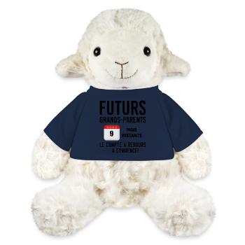 Futurs Grands Parents Cadeau Annonce de Grossesse - Mouton en peluche Annika MiniFeet® - bleu marine - Devant