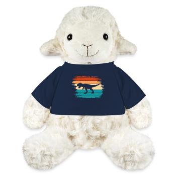 T Rex Dino Dinosaure - Mouton en peluche Annika MiniFeet® - bleu marine - Devant