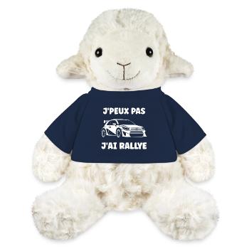 Humour pilote de rallye - Mouton en peluche Annika MiniFeet® - bleu marine - Devant