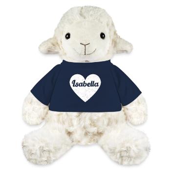Isabella Name Grosses Herz Liebe Grafik Geschenk - MiniFeet® Schaf Annika - French Navy - Vorne